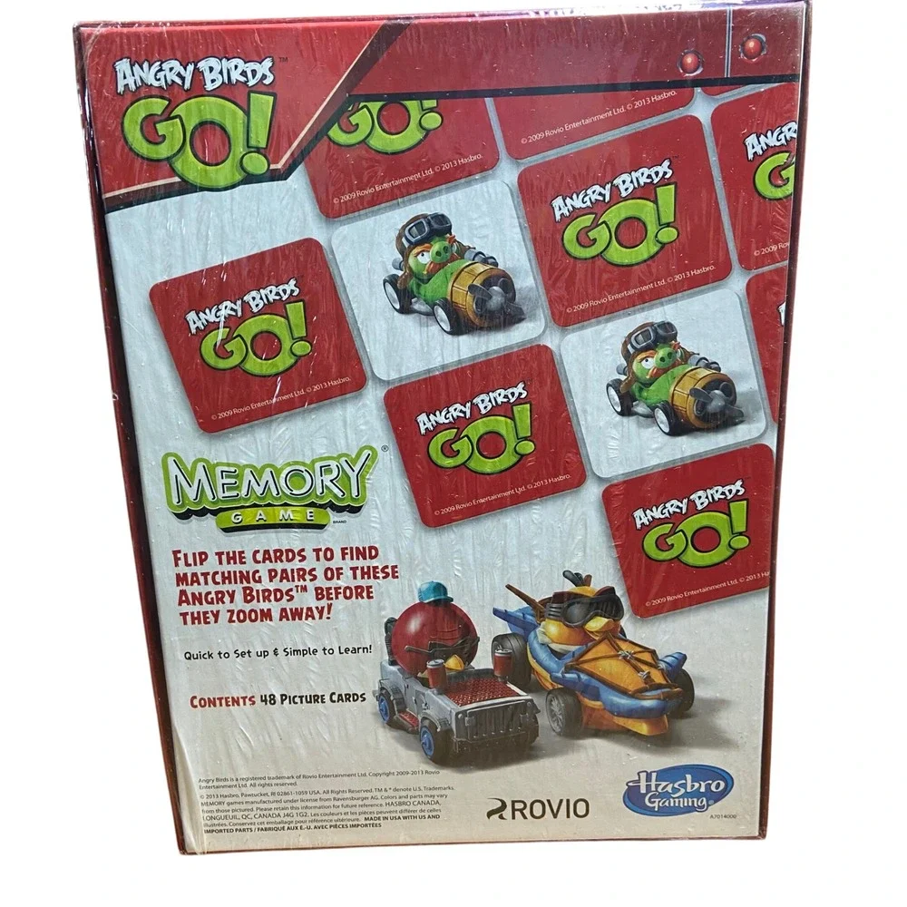 Hasbro Angry Birds Go! Memory Matching Game 48 Cards Rovio 2013 New A7014